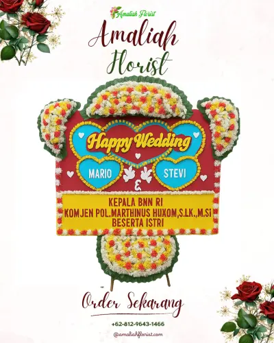 Karangan Papan Bunga Pernikahan di Sumber Wuluh